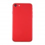 חזרה סוללת עצרת כיסוי עם כרטיס מגש עבור 7 iPhone (אדום)