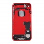 חזרה סוללת עצרת כיסוי עם כרטיס מגש עבור 7 iPhone (אדום)
