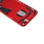 חזרה סוללת עצרת כיסוי עם כרטיס מגש עבור 7 iPhone (אדום)