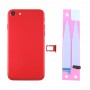 חזרה סוללת עצרת כיסוי עם כרטיס מגש עבור 7 iPhone (אדום)