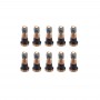 10 PCS עבור iPhone 7 ו 7 פלוס ברגי נמל טעינה (זהב)