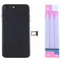 עבור iPhone 7 חזרה סוללת פלוס עצרת כיסוי עם כרטיס מגש (שחורה)