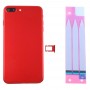 עבור iPhone 7 חזרה סוללת פלוס עצרת כיסוי עם כרטיס מגש (אדום)