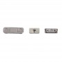 3 ב 1 עבור iPhone 5S (Power המקורי המקורי השתק + + Volume המקורי) קיט לחצן. חומר סגסוגת (כסף)