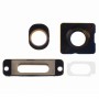 4 ב 1 עבור iPhone 5S (טבעת עדשת הזכוכית החיצונית מצלמת עדשה + מצלמה + טעינת נמל טבעת + אוזניות גק טבעת) קיט חלק תיקון (זהב)