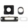 4 ב 1 עבור iPhone 5S (טבעת עדשת הזכוכית החיצונית מצלמת עדשה + מצלמה + טעינת נמל טבעת + אוזניות גק טבעת) קיט חלק תיקון (זהב)