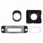 4 ב 1 עבור iPhone 5S (טבעת עדשת הזכוכית החיצונית מצלמת עדשה + מצלמה + טעינת נמל טבעת + אוזניות גק טבעת) תיקון קיט חלק (לבן)