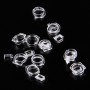 מסגרת עדשת המצלמה פלסטיק 100 PCS שקוף עבור iPhone 5 ו 5S ו 5C (שקוף)