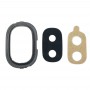 10 PCS Bezel מצלמה חזרה עם עדשה כיסוי ו דבק גלקסי J4. J400F - DS. J400G - DS (שחור)