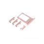 כרטיס מגש + Volume Control מפתח + כפתור הפעלה + מתג השתקה ויברטור מפתח עבור 7 iPhone (Rose Gold)