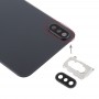 חזרה סוללה כיסוי עם חזרה מצלמה Bezel ו עדשה ו דבק iPhone XS מקס (שחור)