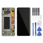 מסך LCD ו Digitizer מלא עצרת עם מסגרת עבור גלקסי S10 (לבן)