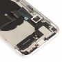 העצרת הכריכה האחורית סוללה (עם מקשים Side ו Loud רמקול ו Motor ו מצלמה עדשה ו כרטיס מגש ו Power Button + Volume Button + טעינה נמל + אות Flex Cable ו Wireless טעינה מודול) עבור XR iPhone (כסף)