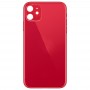 זכוכית סוללת כריכה אחורית עבור 11 iPhone (אדום)