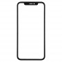 מסך קדמי עדשת זכוכית חיצונית עם מסגרת עבור 11 iPhone (שחורה)