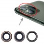 3 PCS Bezel מצלמה חזרה עם עדשה כיסוי לאייפון 11 Pro - 11 מקס פרו