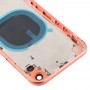 חזרה השיכון כיסוי עם מראה חיקוי של I11 עבור XR iPhone (עם כרטיס SIM מגש ו מפתחות Side) (אלמוג)