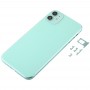 חזרה השיכון כיסוי עם מראה חיקוי של I11 עבור XR iPhone (עם כרטיס SIM מגש ו מפתחות Side) (גרין)