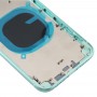 חזרה השיכון כיסוי עם מראה חיקוי של I11 עבור XR iPhone (עם כרטיס SIM מגש ו מפתחות Side) (גרין)