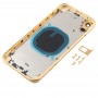 חזרה השיכון כיסוי עם מראה חיקוי של I11 עבור XR iPhone (עם כרטיס SIM מגש ו מפתחות Side) (זהב)