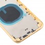 חזרה השיכון כיסוי עם מראה חיקוי של I11 עבור XR iPhone (עם כרטיס SIM מגש ו מפתחות Side) (זהב)