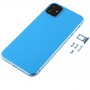 חזרה השיכון כיסוי עם מראה חיקוי של I11 עבור XR iPhone (עם כרטיס SIM מגש ו מפתחות Side) (כחול)