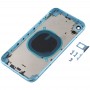 חזרה השיכון כיסוי עם מראה חיקוי של I11 עבור XR iPhone (עם כרטיס SIM מגש ו מפתחות Side) (כחול)