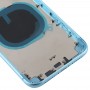 חזרה השיכון כיסוי עם מראה חיקוי של I11 עבור XR iPhone (עם כרטיס SIM מגש ו מפתחות Side) (כחול)
