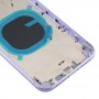 חזרה השיכון כיסוי עם מראה חיקוי של I11 עבור XR iPhone (עם כרטיס SIM מגש ו מפתחות Side) (סגול)