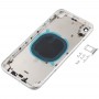 חזרה השיכון כיסוי עם מראה חיקוי של I11 עבור XR iPhone (עם כרטיס SIM מגש ו מפתחות Side) (לבן)