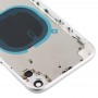 חזרה השיכון כיסוי עם מראה חיקוי של I11 עבור XR iPhone (עם כרטיס SIM מגש ו מפתחות Side) (לבן)