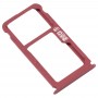 SIM Card מגש + כרטיס SIM מגש - Micro SD כרטיס מגש עבור נוקיה 7 פלוס TA-1062 (אדום ארגמני)