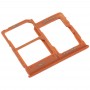 SIM Card מגש + כרטיס SIM מגש + מיקרו SD כרטיס מגש עבור A40 גלקסי (אורנג )
