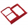 SIM Card מגש + כרטיס SIM מגש + מיקרו SD כרטיס מגש עבור A40 גלקסי (אדום)