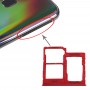 SIM Card מגש + כרטיס SIM מגש + מיקרו SD כרטיס מגש עבור A40 גלקסי (אדום)