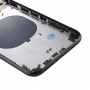 חזרה השיכון כיסוי עם SIM Card מגש ו מפתחות Side ו מצלמה עדשה עבור 11 iPhone (שחור)