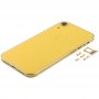 מסגרת מרובעת סוללה כריכה אחורית עם SIM Card מגש ו מפתחות Side עבור XR iPhone (צהוב)
