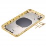 מסגרת מרובעת סוללה כריכה אחורית עם SIM Card מגש ו מפתחות Side עבור XR iPhone (צהוב)
