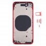 חזרה סוללת כיסוי עם מצלמת עדשת כיסוי ו SIM Card מגש ו מפתחות Side עבור iPhone SE 2020 (אדום)