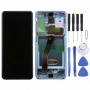 מסך LCD AMOLED חומר מקורי דינמי Digitizer מלא עצרת עם מסגרת עבור Samsung Galaxy S20 (הכחולה)