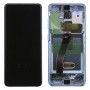 מסך LCD AMOLED חומר מקורי דינמי Digitizer מלא עצרת עם מסגרת עבור Samsung Galaxy S20 (הכחולה)