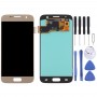 מסך LCD חומר OLED ו Digitizer מלא עצרת עבור סמסונג גלקסי S7 (זהב)