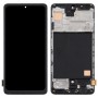 מסך TFT LCD חומר ו Digitizer מלא עצרת עם מסגרת עבור Samsung Galaxy A51 (שחורה)
