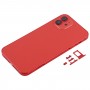 חזרה שיכון כיסוי עם SIM Card מגש ו סייד מפתחות ו מצלמת עדשה עבור 12 iPhone (אדום)