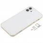 חזרה השיכון כיסוי עם SIM Card מגש ו סייד מפתחות ו מצלמה עדשה עבור 12 iPhone (לבן)