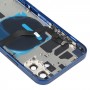 סוללה כריכה אחורית (עם סייד מפתחות ו כרטיס מגש ו Power + Volume Flex Cable ו Wireless מודול טעינה) עבור 12 iPhone (כחול)
