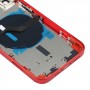 סוללה כריכה אחורית (עם סייד מפתחות ו כרטיס מגש ו Power + Volume Flex Cable ו Wireless מודול טעינה) עבור 12 iPhone (אדום)