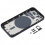 חזרה השיכון כיסוי עם SIM Card מגש ו סייד מפתחות ו מצלמה עדשה למיני 12 iPhone (שחור)