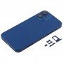 חזרה השיכון כיסוי עם SIM Card מגש ו סייד מפתחות ו מצלמה עדשה למיני 12 iPhone (כחול)
