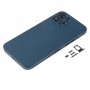 חזרה השיכון כיסוי עם SIM Card מגש ו מפתחות Side ו מצלמה עדשה עבור iPhone 12 Pro מקס (כחול)